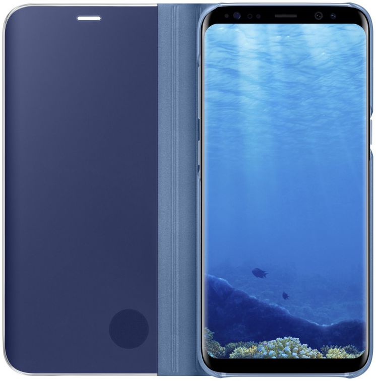 Samsung Galaxy S8 Clear View Flip Case Blauw afbeelding 3