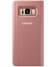 Samsung Galaxy S8 Clear View Flip Case Roze