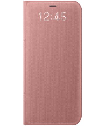 heroïne Maakte zich klaar Luxe Samsung Galaxy S8 Led View Hoesje Roze Origineel | GSMpunt.nl