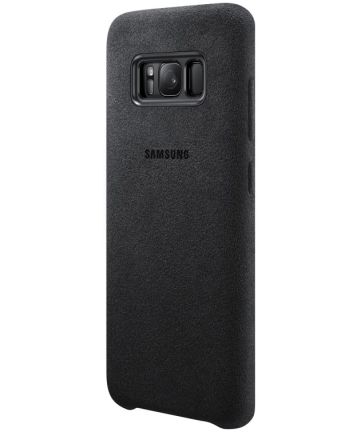 Samsung Galaxy S8 Alcantara Cover Zwart Origineel Hoesjes