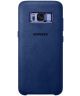 Samsung Galaxy S8 Alcantara Cover Blauw Origineel