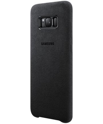 Samsung Galaxy S8 Plus Alcantara Cover Zwart Origineel Hoesjes