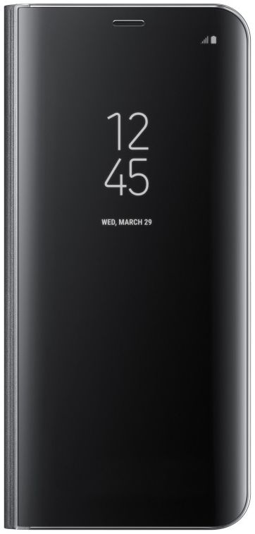 Samsung Galaxy S8 Plus Clear View Flip Case met Standaard Zwart afbeelding 1