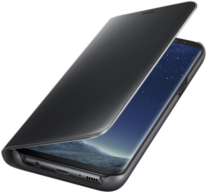 Samsung Galaxy S8 Plus Clear View Flip Case met Standaard Zwart afbeelding 4
