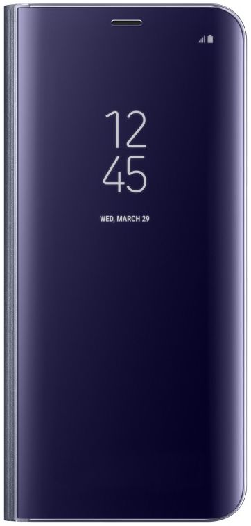 Samsung Galaxy S8 Plus Clear View Flip Case met Standaard Paars afbeelding 1