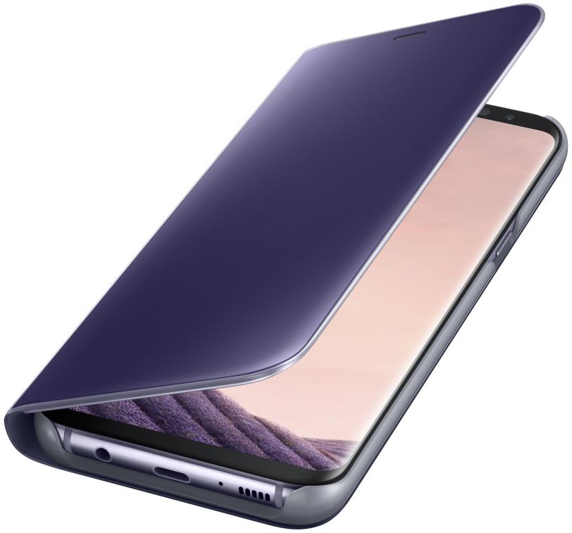 Samsung Galaxy S8 Plus Clear View Flip Case met Standaard Paars afbeelding 2