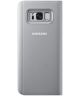 Samsung Galaxy S8 Plus Clear View Flip Case met Standaard Zilver