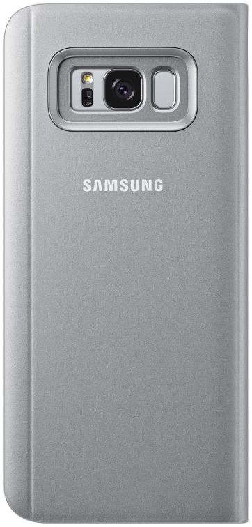 Samsung Galaxy S8 Plus Clear View Flip Case met Standaard Zilver afbeelding 5