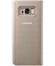 Samsung Galaxy S8 Plus Clear View Flip Case met Standaard Goud