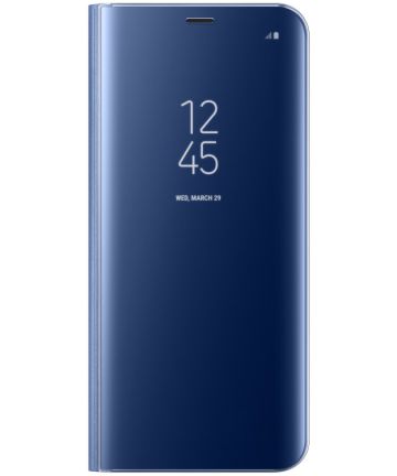 Samsung Galaxy S8 Plus Clear View Flip Case met Standaard Blauw Hoesjes