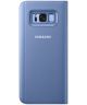 Samsung Galaxy S8 Plus Clear View Flip Case met Standaard Blauw
