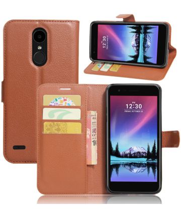 LG K10 (2017) Wallet Case Bruin Hoesjes