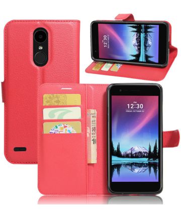 LG K10 (2017) Wallet Case Rood Hoesjes