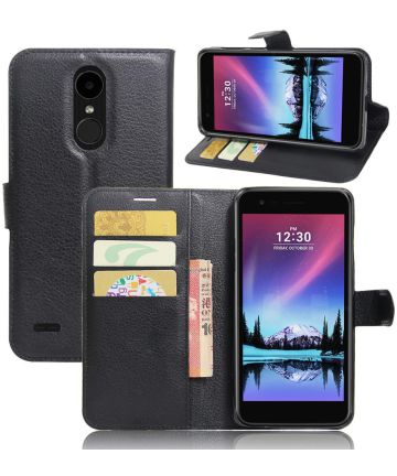 LG K10 (2017) Wallet Case Zwart Hoesjes