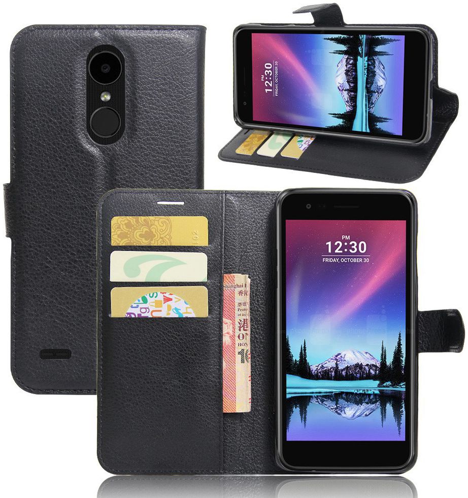 LG K10 (2017) Wallet Case Zwart afbeelding 1