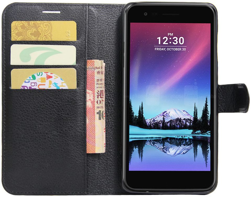 LG K10 (2017) Wallet Case Zwart afbeelding 4