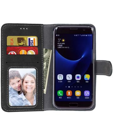 Samsung Galaxy S7 Edge Portemonnee Hoesje Zwart Hoesjes