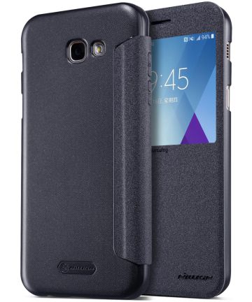 Nillkin Sparkle Series Flip Case Zwart voor de Samsung Galaxy A5 2017 Hoesjes