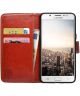 Rosso Samsung Galaxy J5 2016 Hoesje Premium Book Cover Bruin