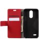 LG K4 (2017) Wallet Hoesje Rood
