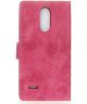LG K8 (2017) Vintage Portemonnee Hoesje Roze