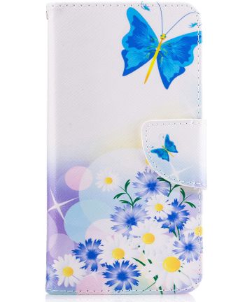 Motorola Moto G5 Portemonnee Hoesje Blue Butterfly Hoesjes