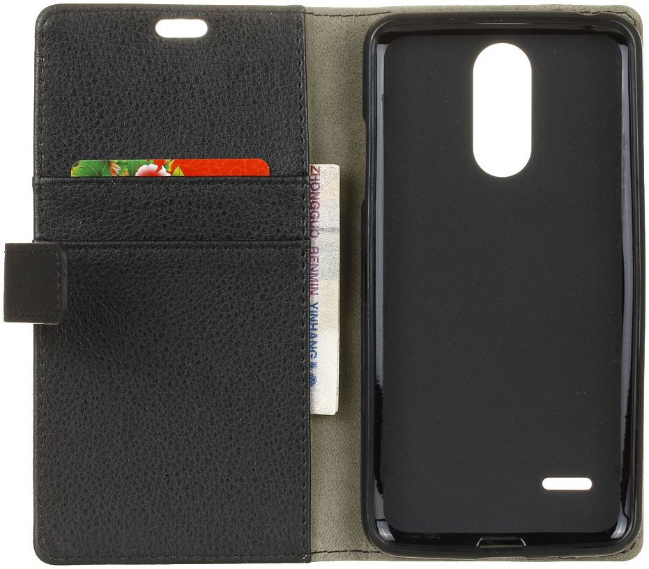 LG K8 (2017) Wallet Hoesje Zwart afbeelding 1