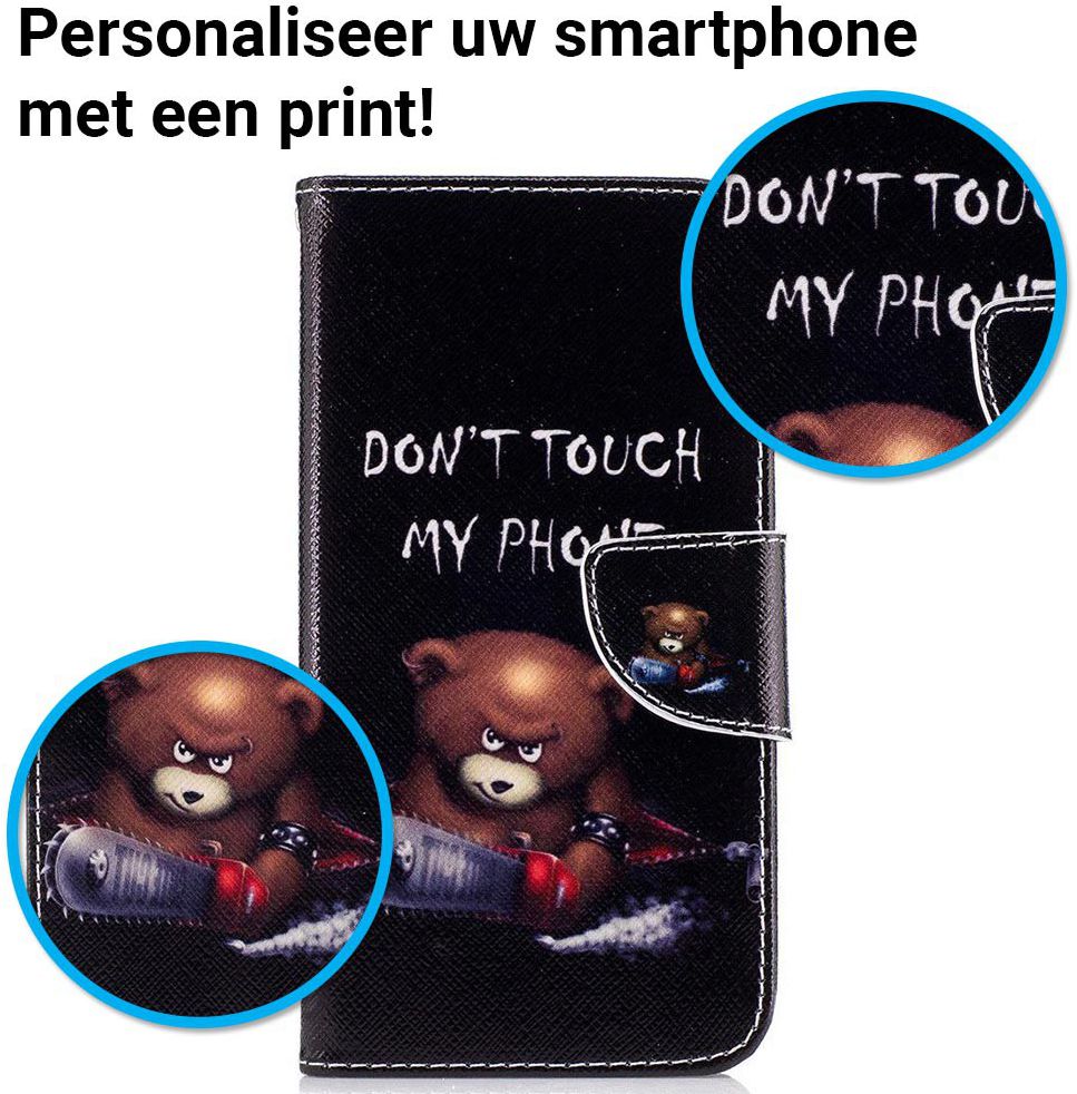 Motorola Moto G5 Plus Portemonnee Hoesje Teddy afbeelding 2