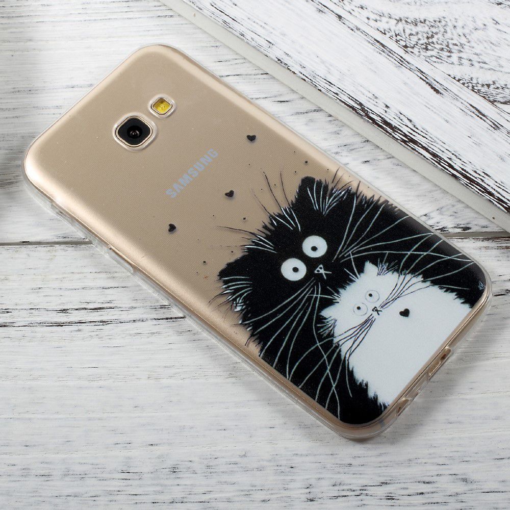 Samsung Galaxy A3 (2017) TPU Back Cover Kat Print afbeelding 2