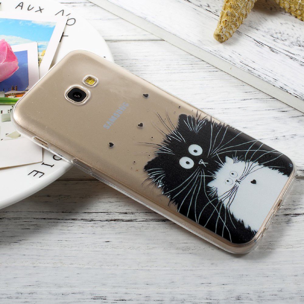 Samsung Galaxy A3 (2017) TPU Back Cover Kat Print afbeelding 3