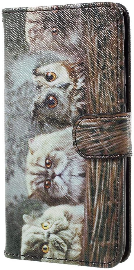 Samsung Galaxy A5 (2017) Portemonnee Print Hoesje Kat en Uil afbeelding 5