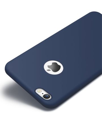 Apple iPhone 7 Siliconen Hoesje Blauw Hoesjes
