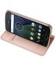 Motorola Moto G5 Plus Luxe Portemonnee Hoesje Roze