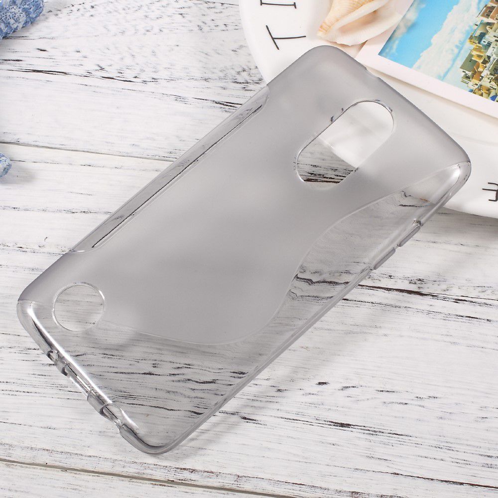 LG K8 (2017) S-Shape TPU Hoesje Grijs afbeelding 1