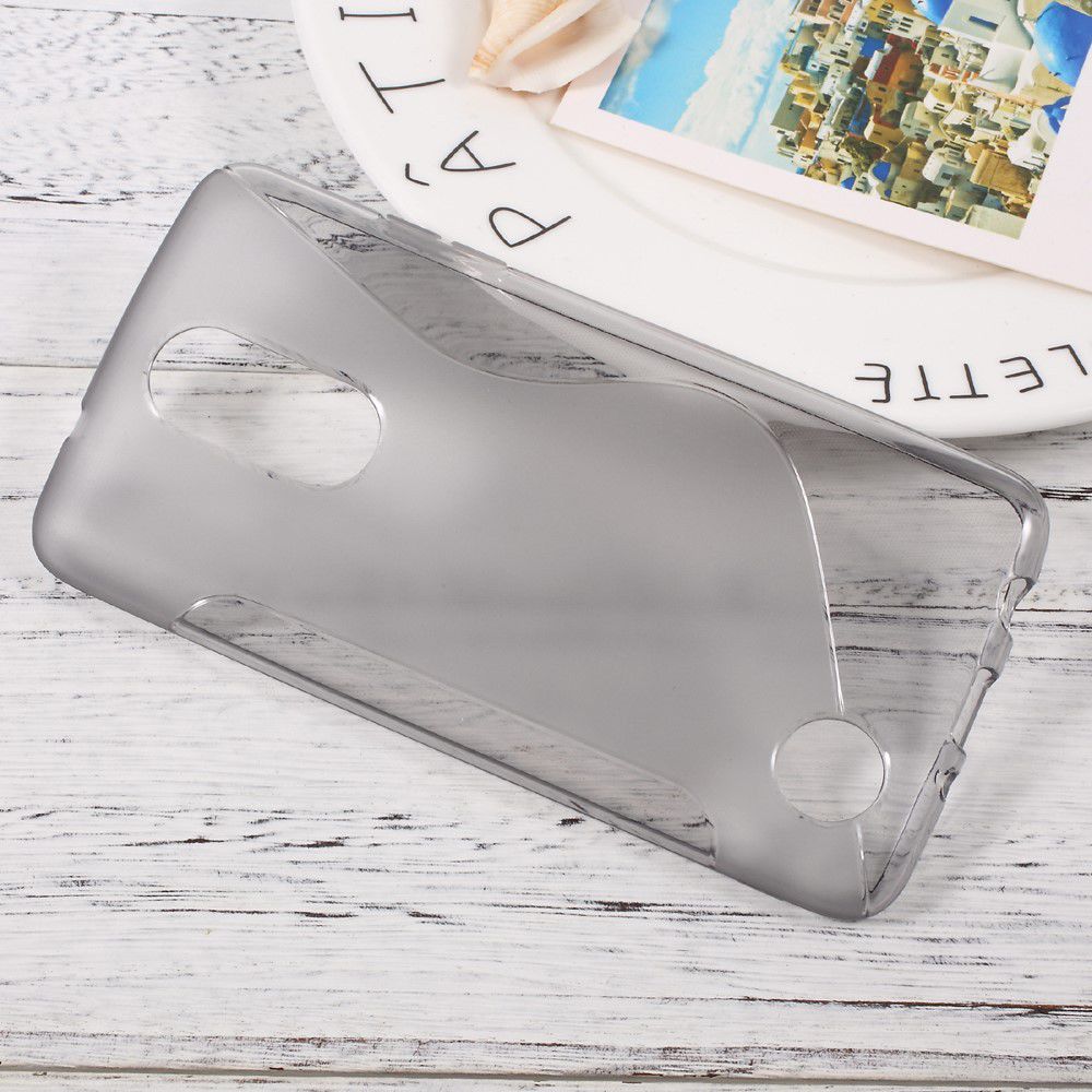 LG K8 (2017) S-Shape TPU Hoesje Grijs afbeelding 2