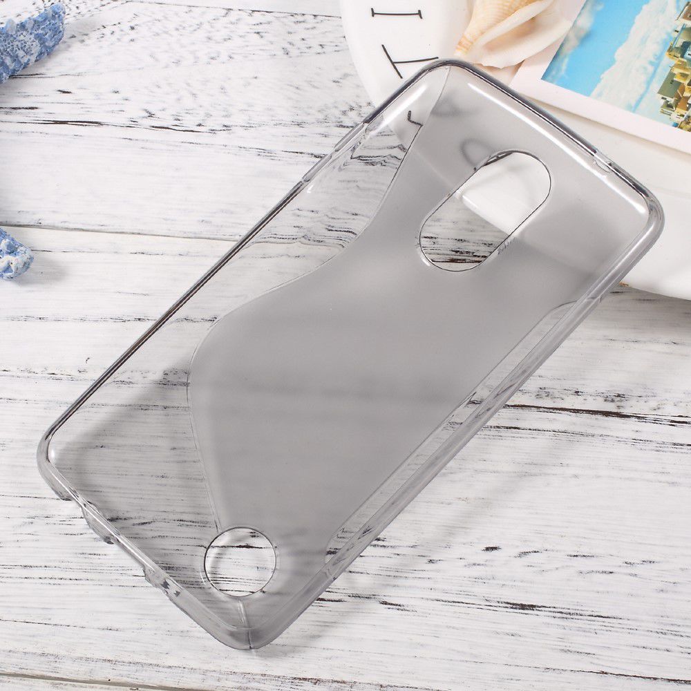 LG K8 (2017) S-Shape TPU Hoesje Grijs afbeelding 3