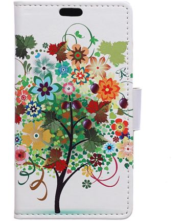 LG K8 (2017) Portemonnee Print Hoesje Flower Tree Hoesjes