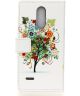 LG K8 (2017) Portemonnee Print Hoesje Flower Tree