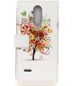 LG K8 (2017) Portemonnee Print Hoesje Colourful Flower Tree
