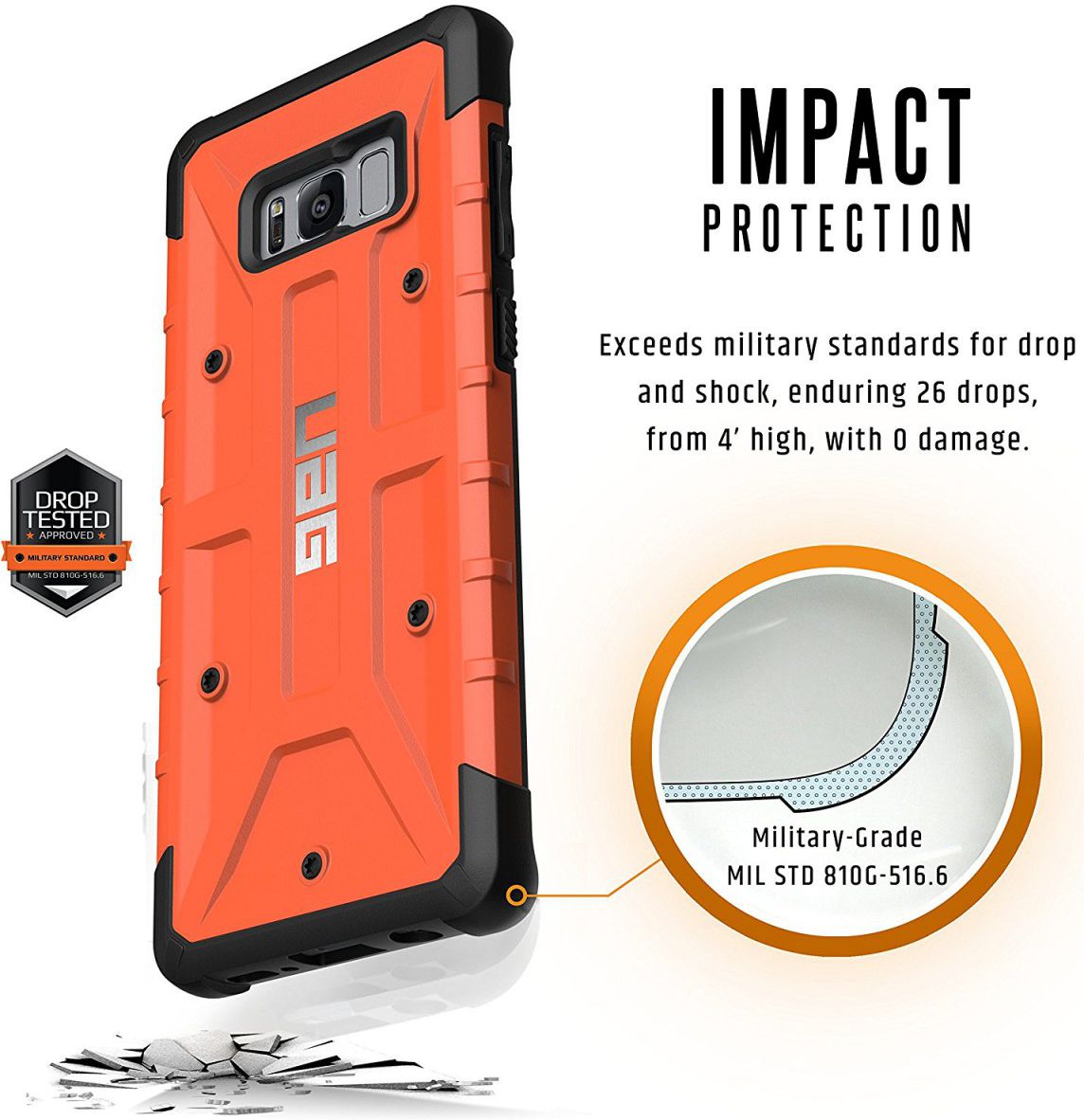 Urban Armor Gear Pathfinder Hoesje Samsung Galaxy S8 Plus Rust afbeelding 4