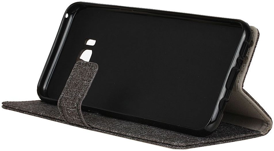 Samsung Galaxy S8 Linnen Portemonnee Hoesje Zwart afbeelding 10