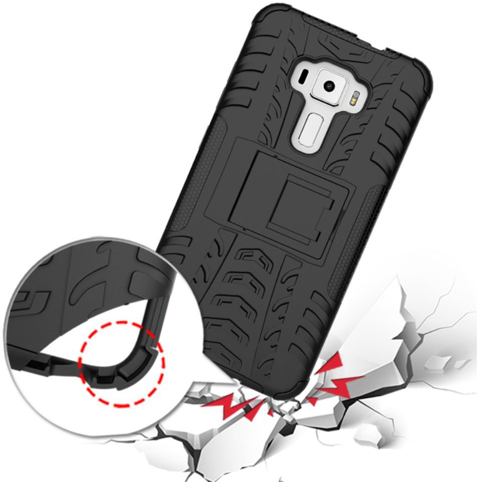 Hybride Asus Zenfone 3 (5.5) Back Cover Zwart afbeelding 2