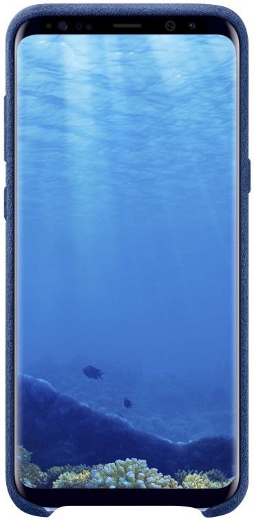 Samsung Galaxy S8 Plus Alcantara Cover Blauw Origineel afbeelding 3