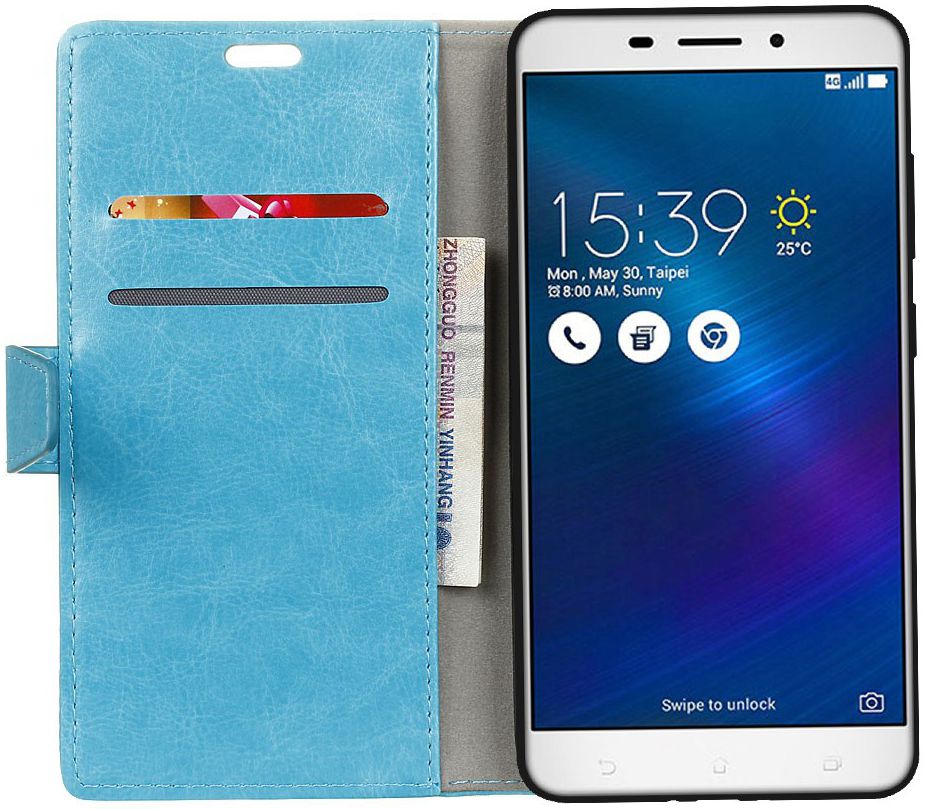 Asus Zenfone 3 Max (5.5) Portemonnee Hoesje Blauw afbeelding 1