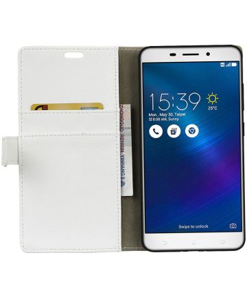 Asus Zenfone 3 Max (5.2) hoesje met kaarthouder Wit Hoesjes