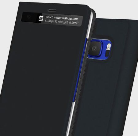 HTC Leren View Cover U Ultra Zwart Origineel afbeelding 2