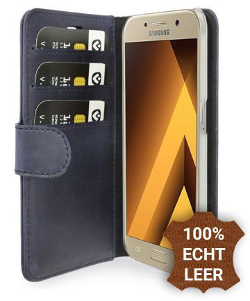 Valenta Classic Luxe Samsung Galaxy A3 2017 Hoesje Leer Bookcase Blauw Hoesjes