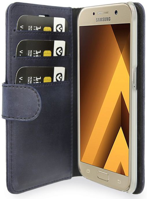 Valenta Classic Luxe Samsung Galaxy A3 2017 Hoesje Leer Bookcase Blauw afbeelding 4