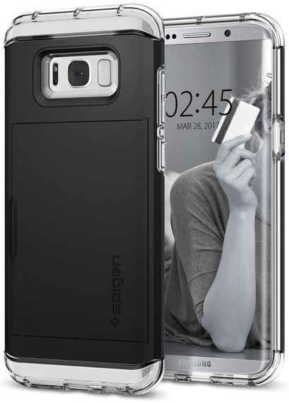 Spigen Crystal Wallet Hoesje Samsung Galaxy S8 Plus Zwart afbeelding 2
