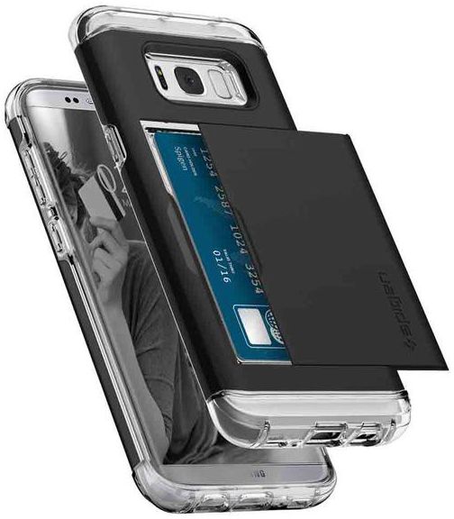Spigen Crystal Wallet Hoesje Samsung Galaxy S8 Plus Zwart afbeelding 3